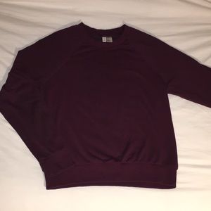 h&m maroon crewneck